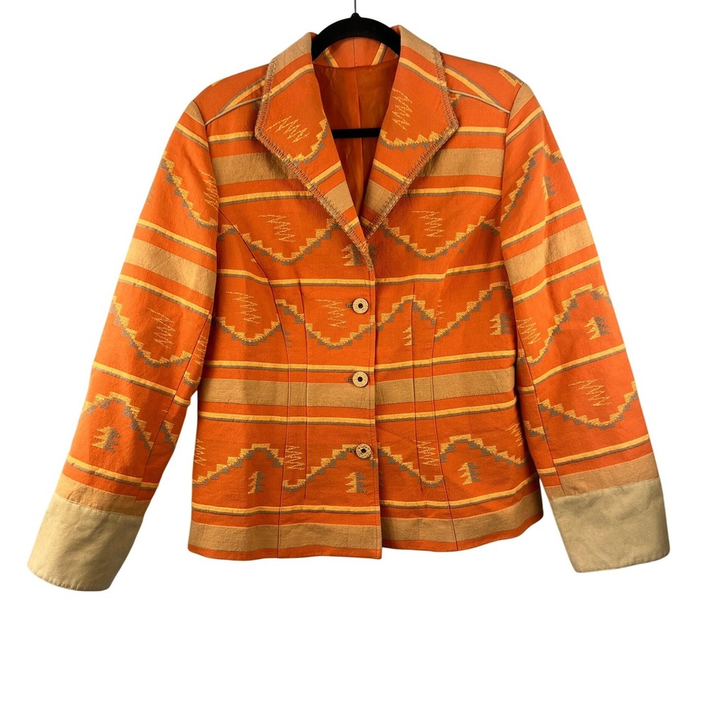 Coldwater‎ Creek Southwestern Aztec Embroidered Fitted Jacket